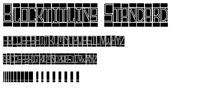 BlockTitling Standard font